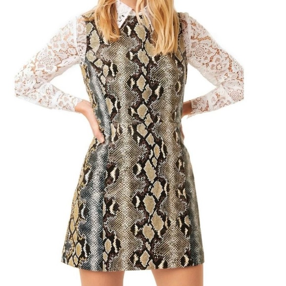 French Connection Faux Leather Snakeskin Dress - Picture 6 of 7